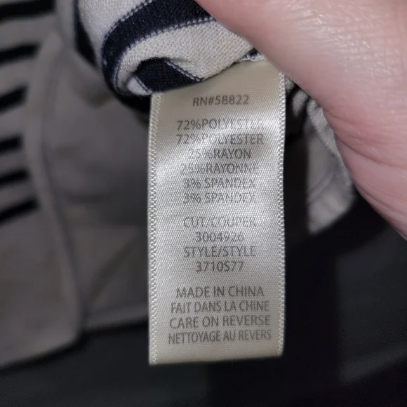 Max Studio Medium Stripe Shirt Womens Blue/cream - Picture 5 of 7